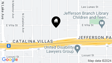 Map of 437 N Chester Avenue, Pasadena CA, 91106