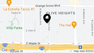Map of 515 N El Molino Avenue, Pasadena CA, 91101